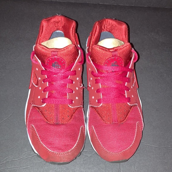 2 for $15 NIKE HUARACHE RUN (GS) 654275-604 GYM RED Big Kid’s Unisex Size 6 Y - Picture 3 of 12
